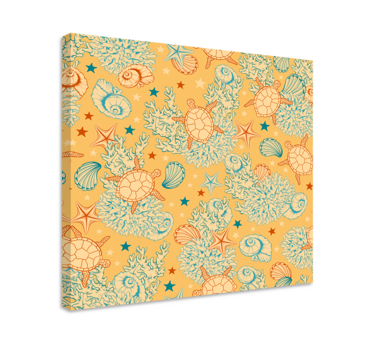 Undersøiske liv bløde skyer lærredstryk - TenStickers