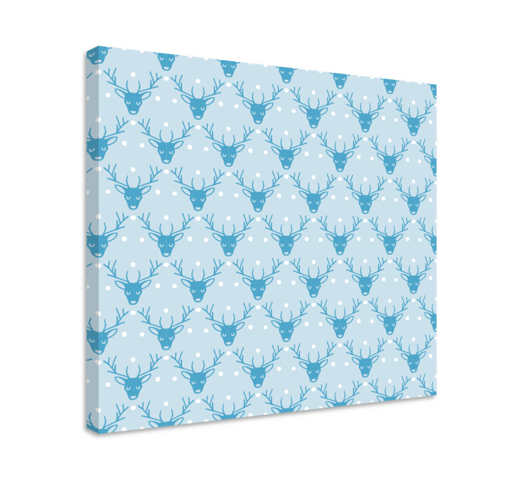 Hjorte billede på lærred vinterhjort mønster - TenStickers