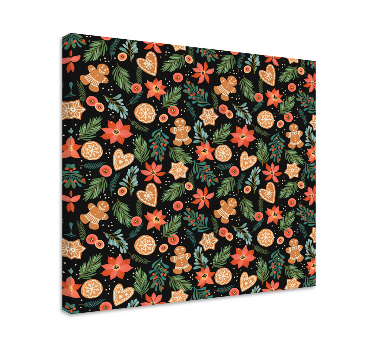 Dyre billeder på lærred med ingefærkage mønstre - TenStickers