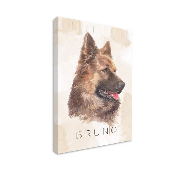 Hunde lærredsbillede schæferhund portræt - TenStickers