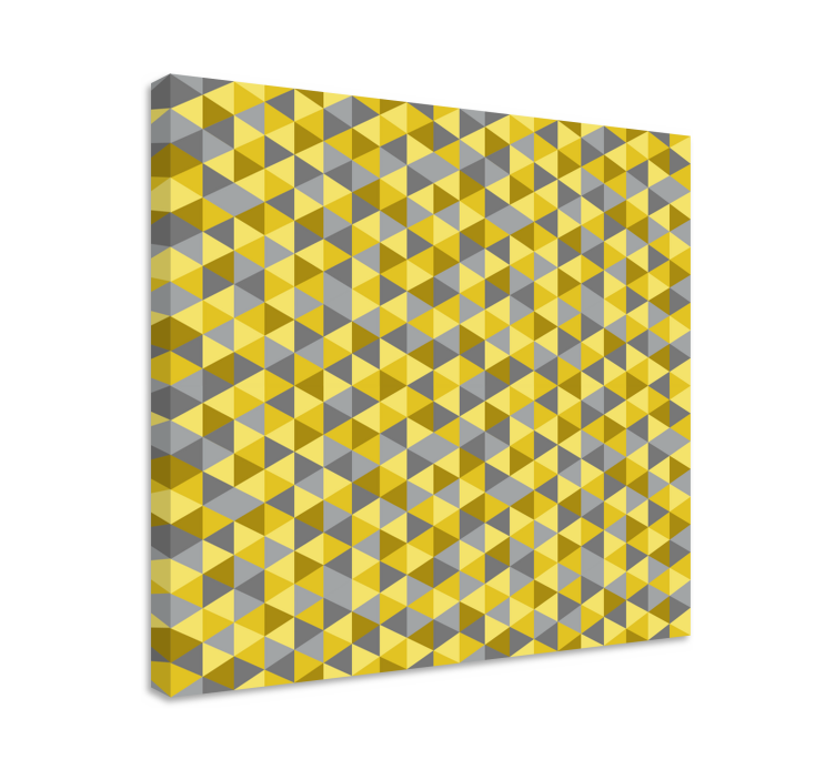Geometrisk lærredsbillede triangel ensemble - TenStickers