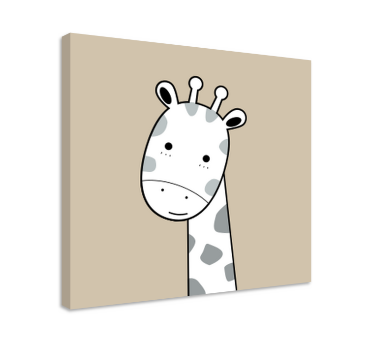 Nordisk beige girafdyr lærredstryk - TenStickers