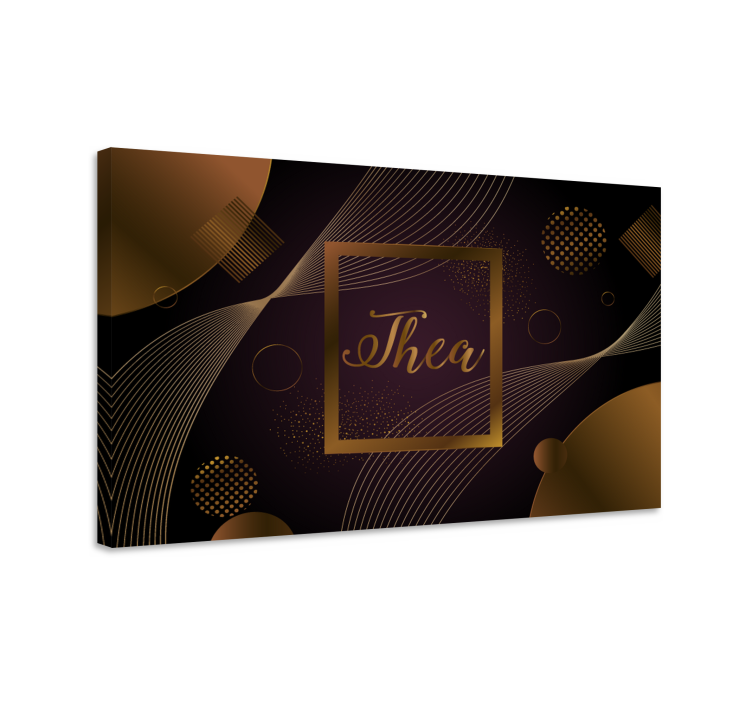 Blomster og planter lærredsbillede elegant cirkeldesign - TenStickers