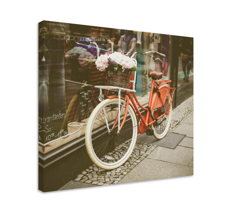 Charming bicycle display by lærredsbillede - TenStickers