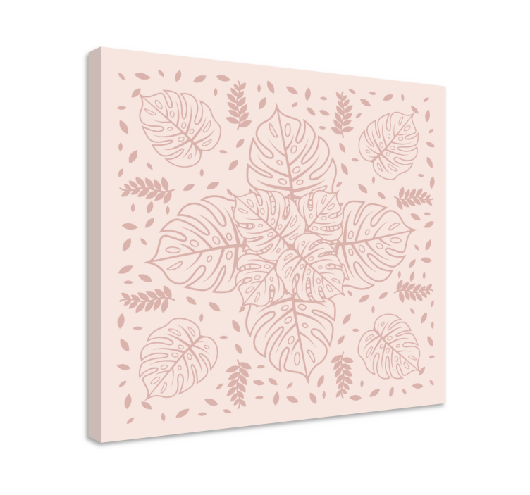 Botanisk monstera mønster plante lærredsbillede - TenStickers