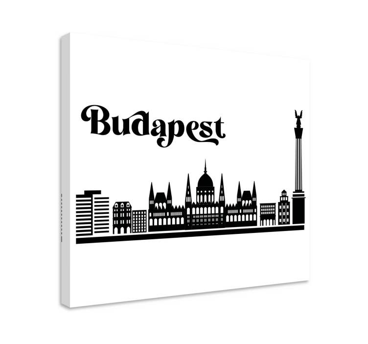 Budapest skyline by lærredsbillede - TenStickers