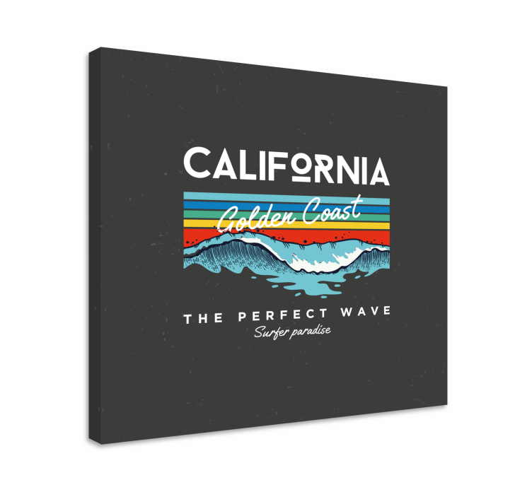 California surfer waves by lærredsbillede - TenStickers