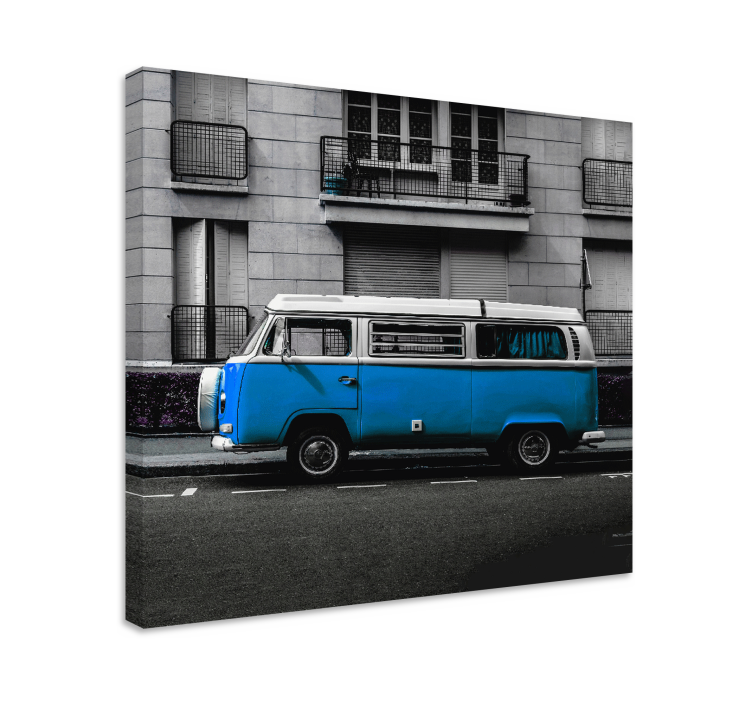 Classic blue van by lærredsbillede - TenStickers