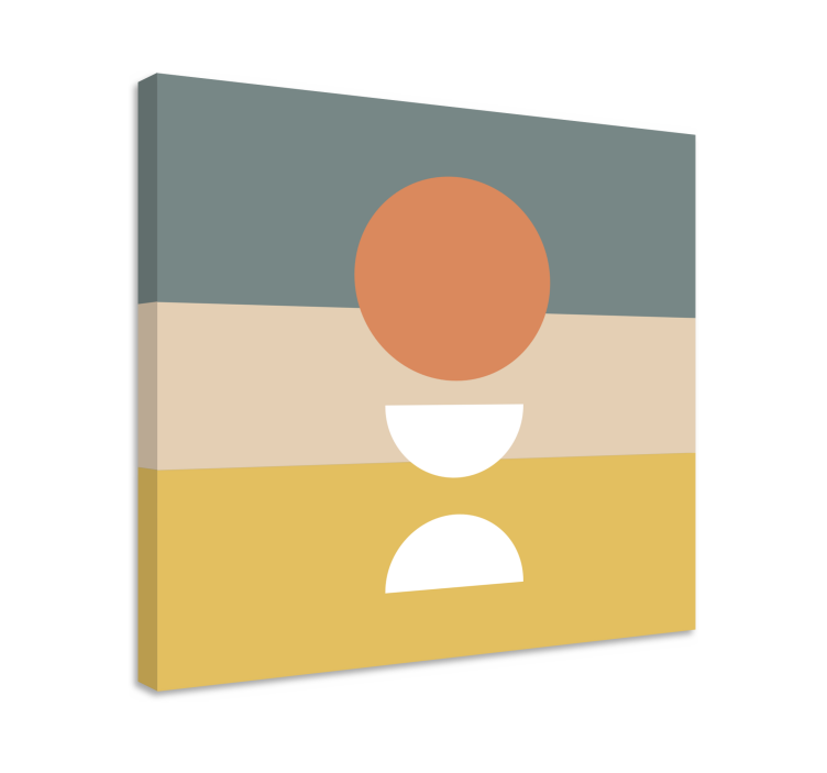 3 stribet med geometrisk lærred med cirkelflag - TenStickers