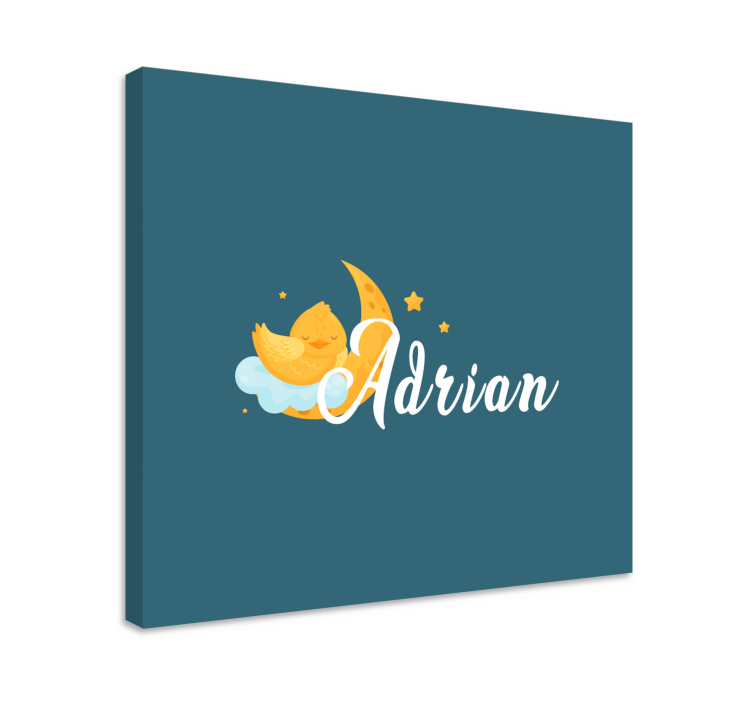 Baby lærredsbilleder sovende kylling måne - TenStickers