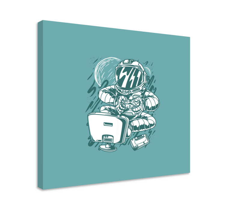 Videospil lærred print astronautspil sjov - TenStickers