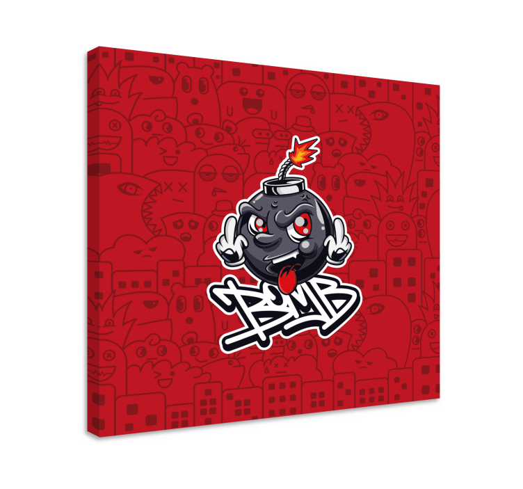 Swag baby bombe graffiti tegneserie moderne lærred - TenStickers