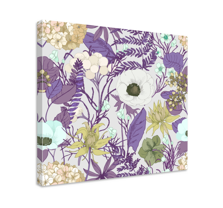 Blomster og planter lærredsbillede blomstermagi - TenStickers