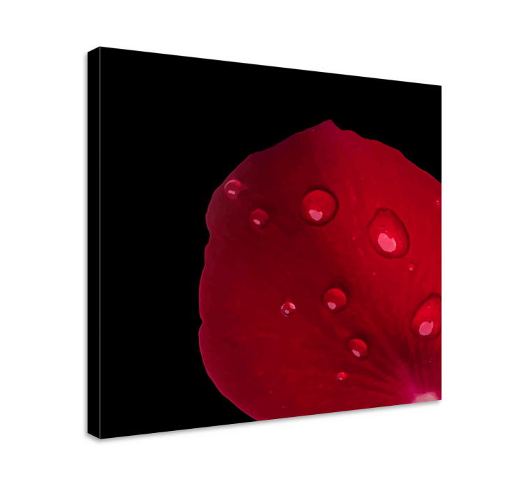 Blomster og planter lærredsbillede rosenblad detalje - TenStickers