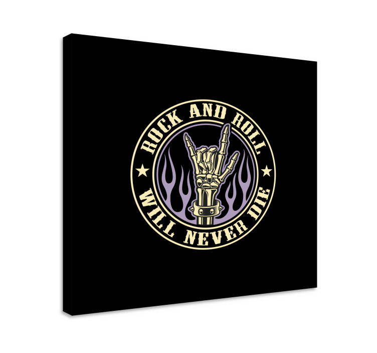 Rock hånd symbol musik lærredsbillede - TenStickers