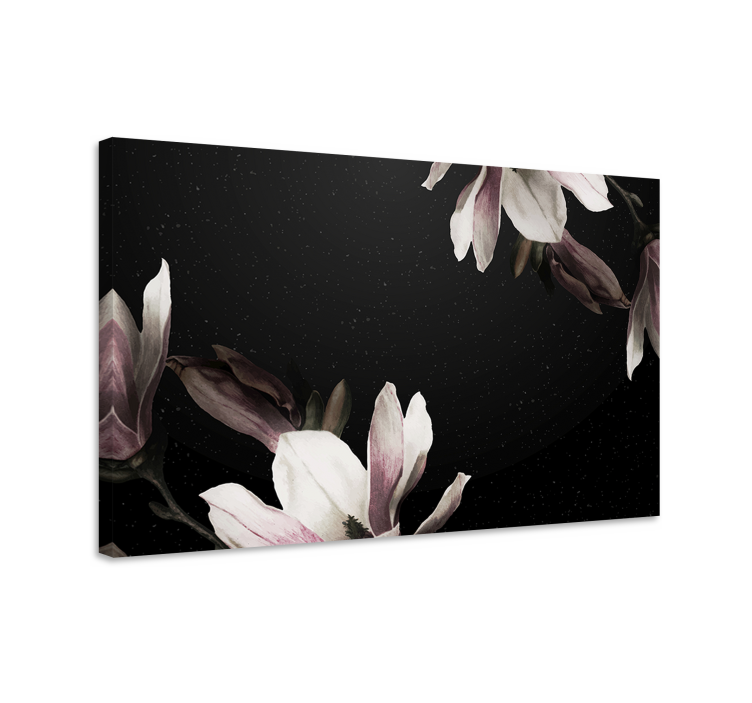 Blomster og planter lærredsbillede magnolia arrangement - TenStickers