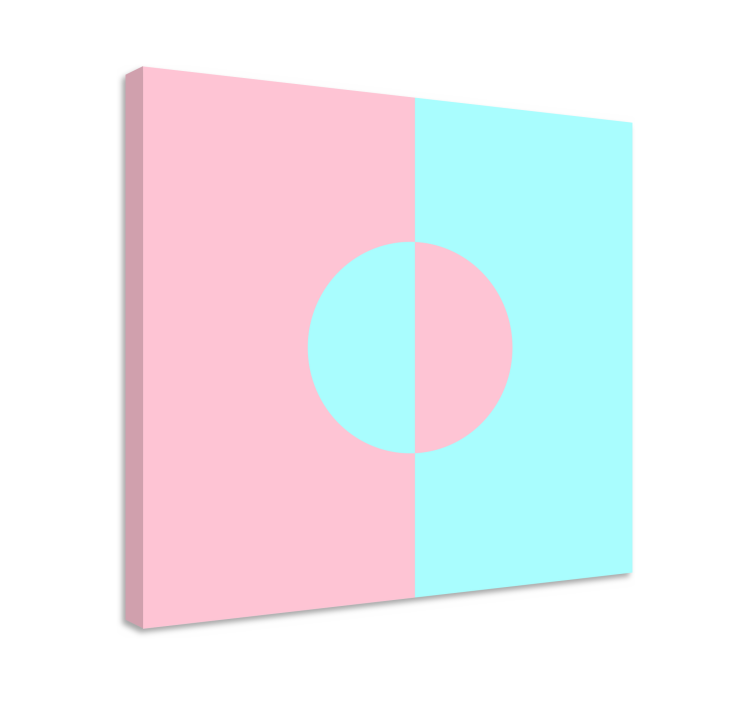 Geometrisk lærredsbillede cirkel og split - TenStickers