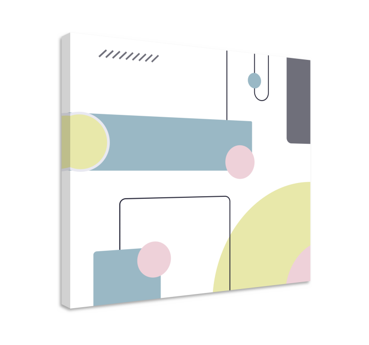 Moderne lærredsbillede abstrakt geometrisk komposition - TenStickers