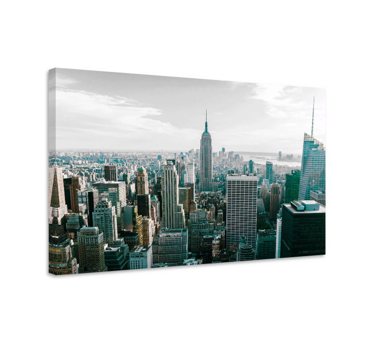 New york skyline udsigt by lærredsbillede - TenStickers