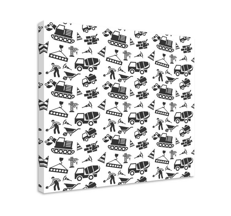 Andre tekster lærredsbillede byggepladsikoner - TenStickers