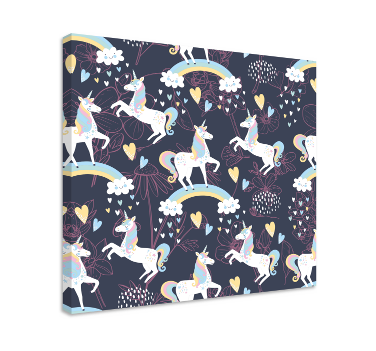 Enhjørning billede på lærred fortryllende legende - TenStickers