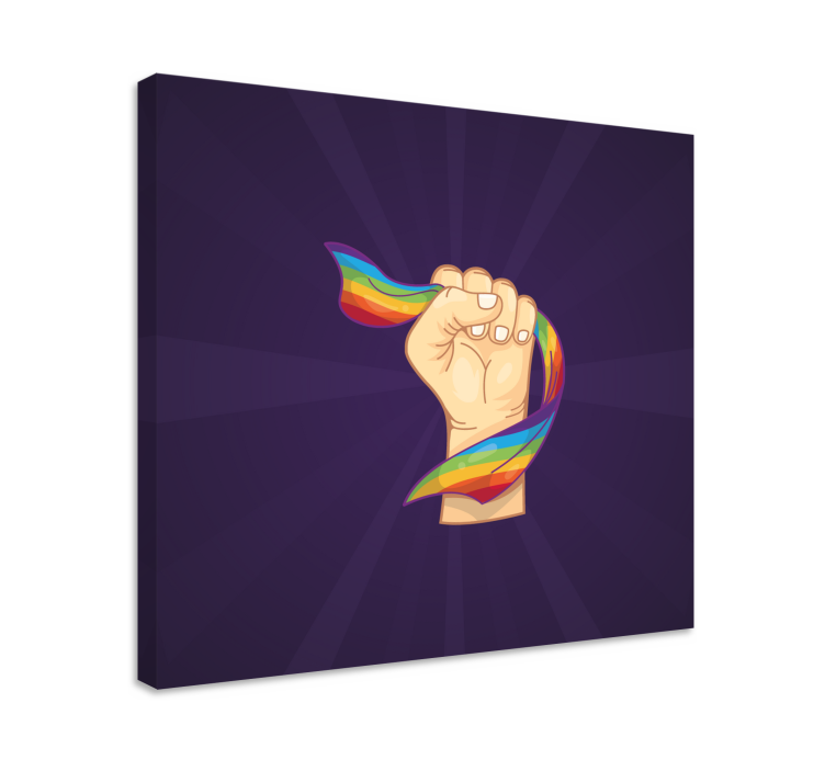 Citat lærredsbillede pride fist symbol - TenStickers