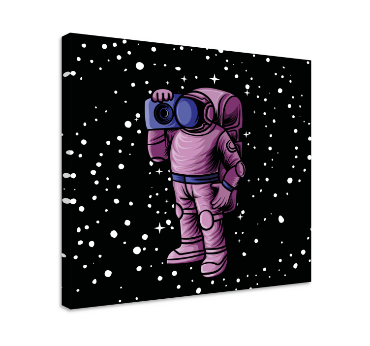 Astronaut fanger stjerner Videospil lærred print - TenStickers