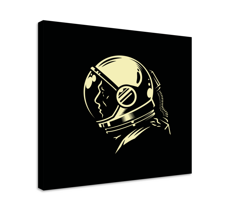 Vintage monokrom kosmonaut vægprint - TenStickers