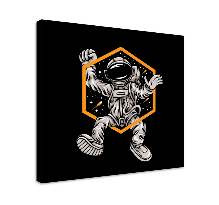 Mennesker og karakterer lærredsbillede astronaut svævende - TenStickers