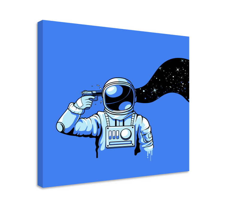 Astronaut skydning lærred - TenStickers