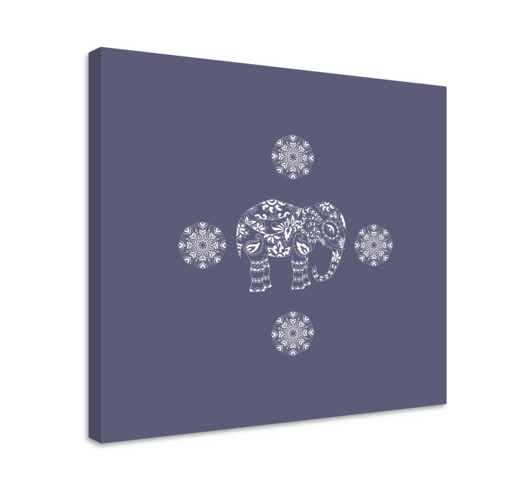 Elefant lærredsbillede dekorativt elefantmotiv - TenStickers
