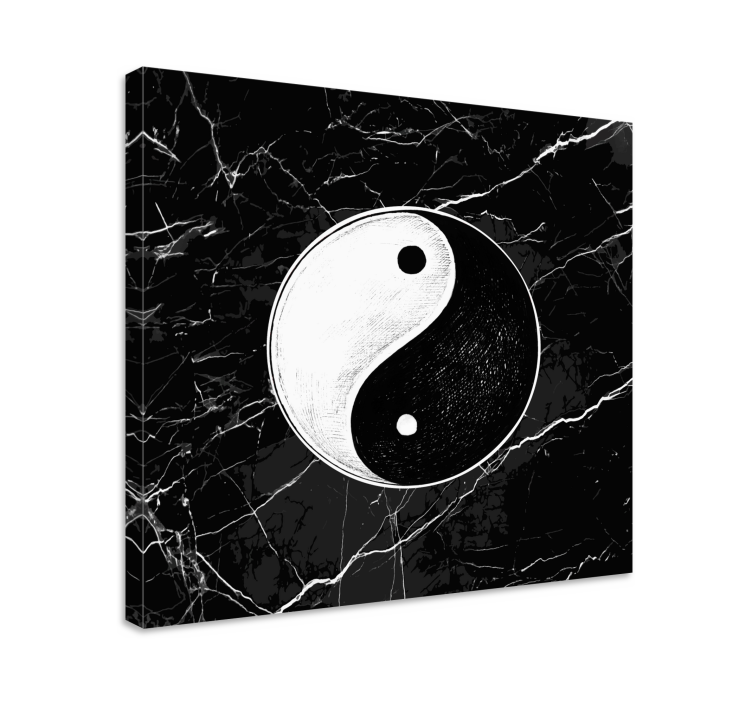 Originale yin yang balance hjem lærredstryk - TenStickers