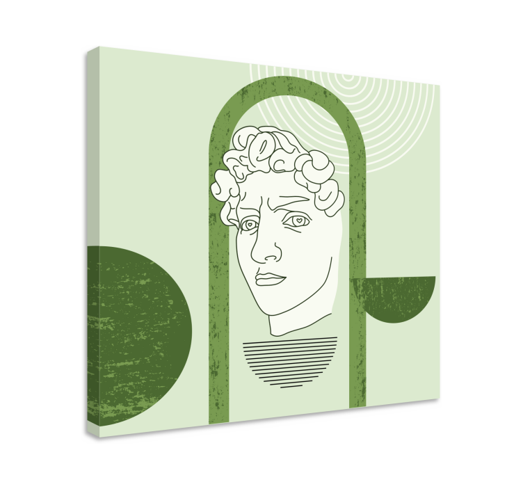David grøn pop art skulptur lærred kunsttryk - TenStickers