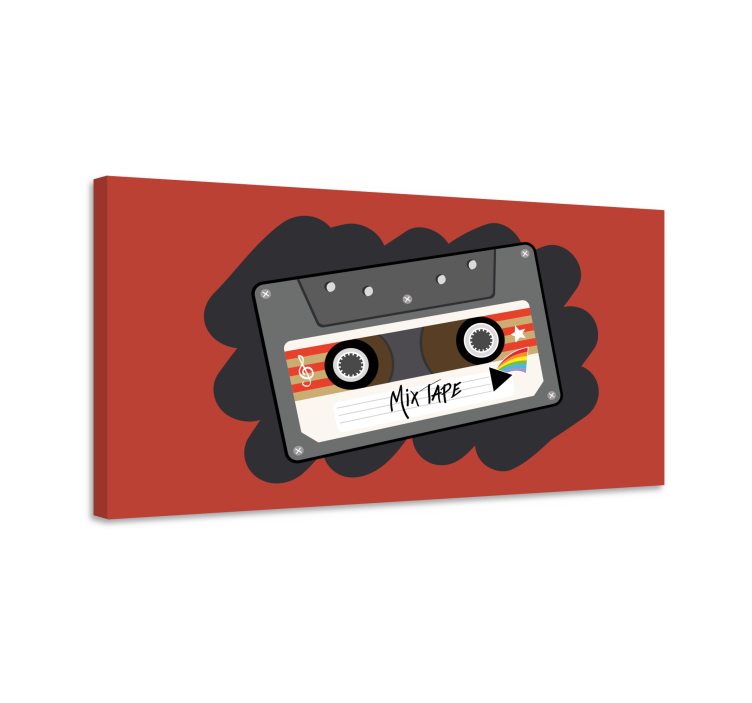 Musik lærredsbillede retro mixtape design - TenStickers