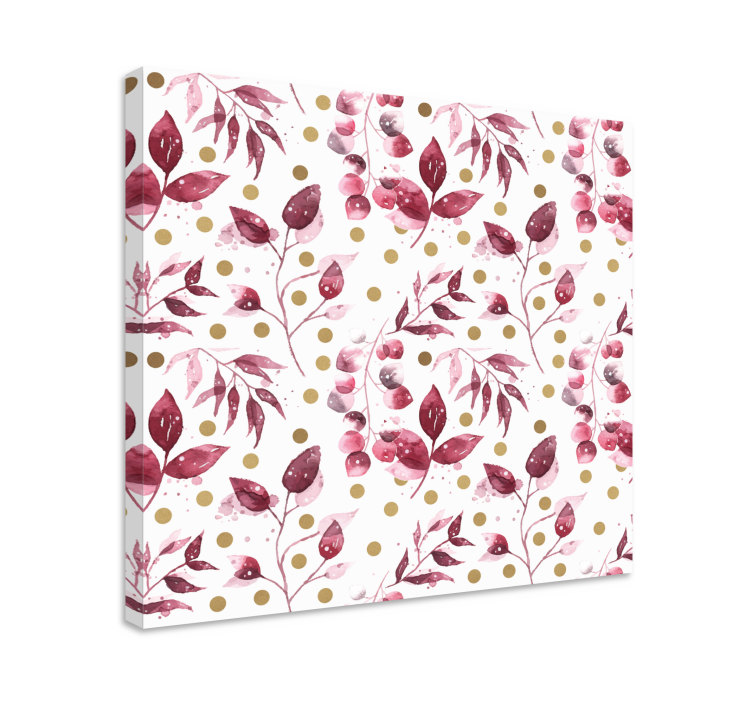 Blomster og planter lærredsbillede subtilt botanisk motiv - TenStickers