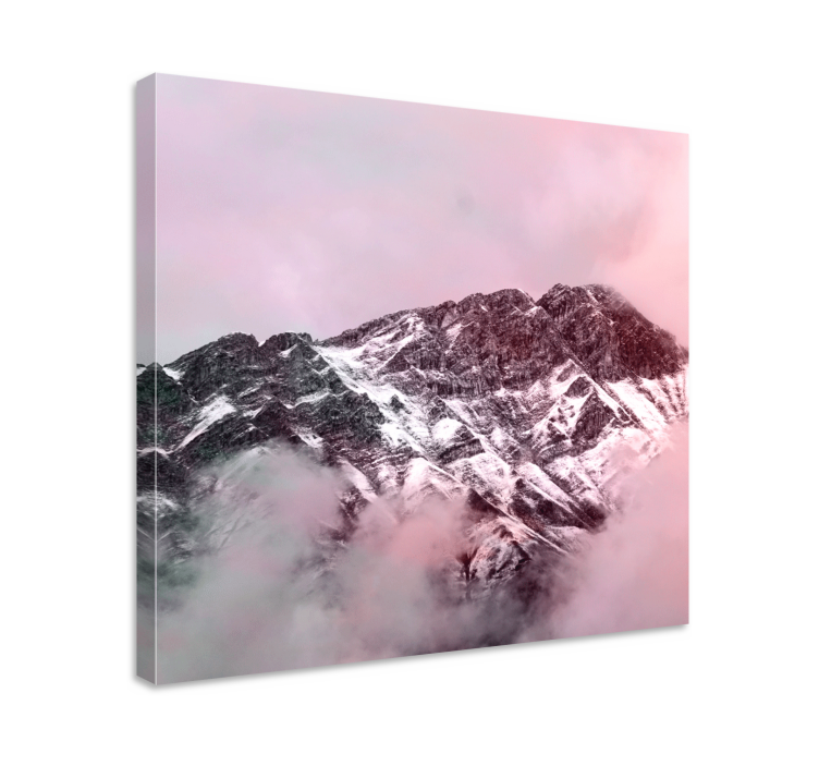 Sneklædte bjerge landskab lærred - TenStickers