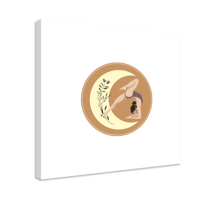 Børne lærredsbillede yoga posen fred - TenStickers