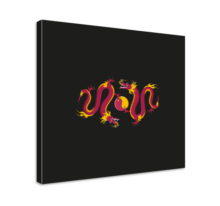 Brændende dragedans guldsmed lærredsbillede - TenStickers