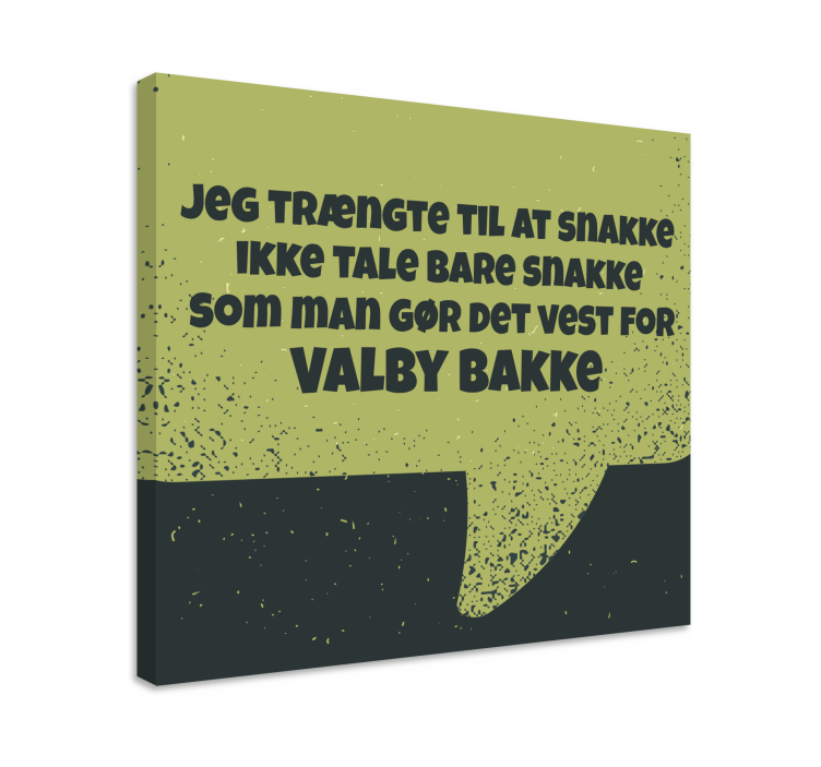 Dansk grøn valby bakke citat lærred - TenStickers