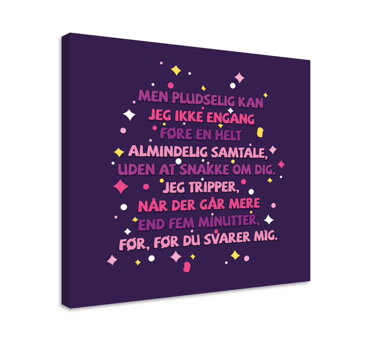 Kan ikke holde en almindelig samtale citat lærred - TenStickers