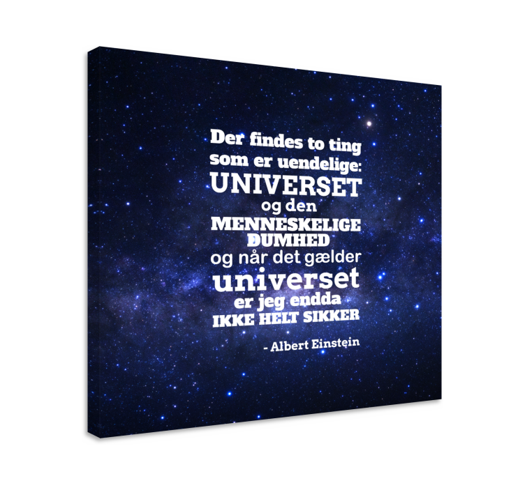 Der findes to ting der er uendelig quote canvas - TenStickers