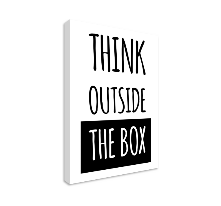 Tænk ud af boksen motiverende lærred - TenStickers