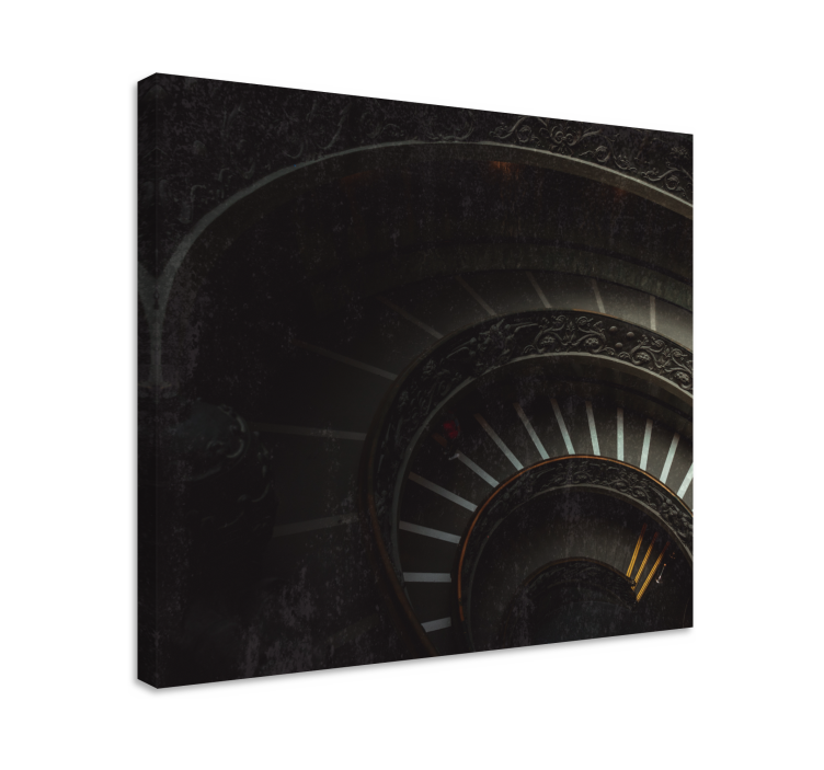 Abstrakt lærredsbillede spiraltrappe dybde - TenStickers