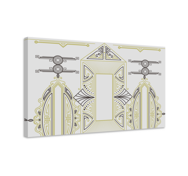 Geometriske former arrangement moderne lærredsbillede - TenStickers