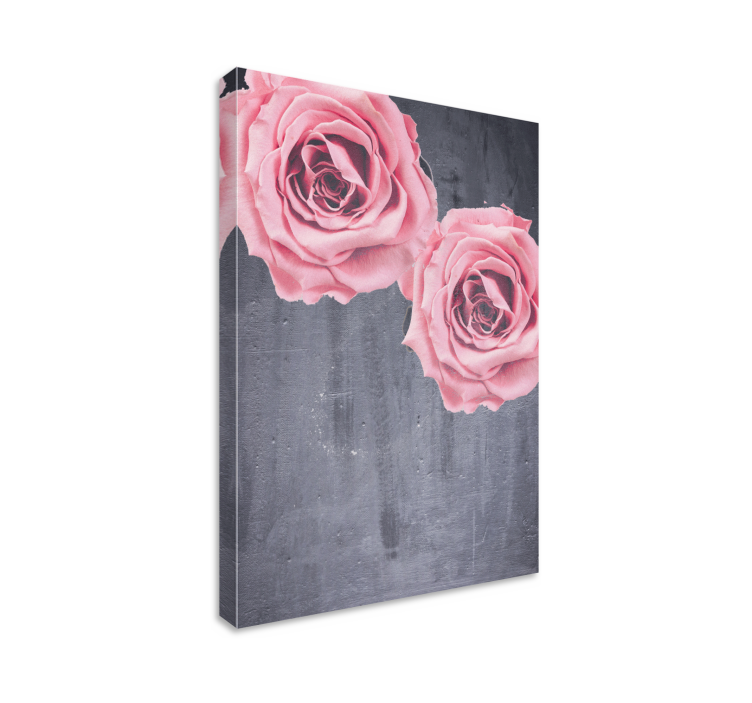 Blomster og planter lærredsbillede blush rosen bouquet - TenStickers