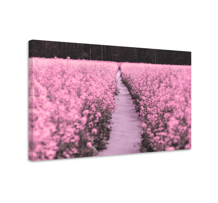 Blomster og planter lærredsbillede blomstersti - TenStickers