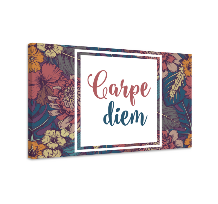 Citat lærredsbillede carpe diem motiv - TenStickers