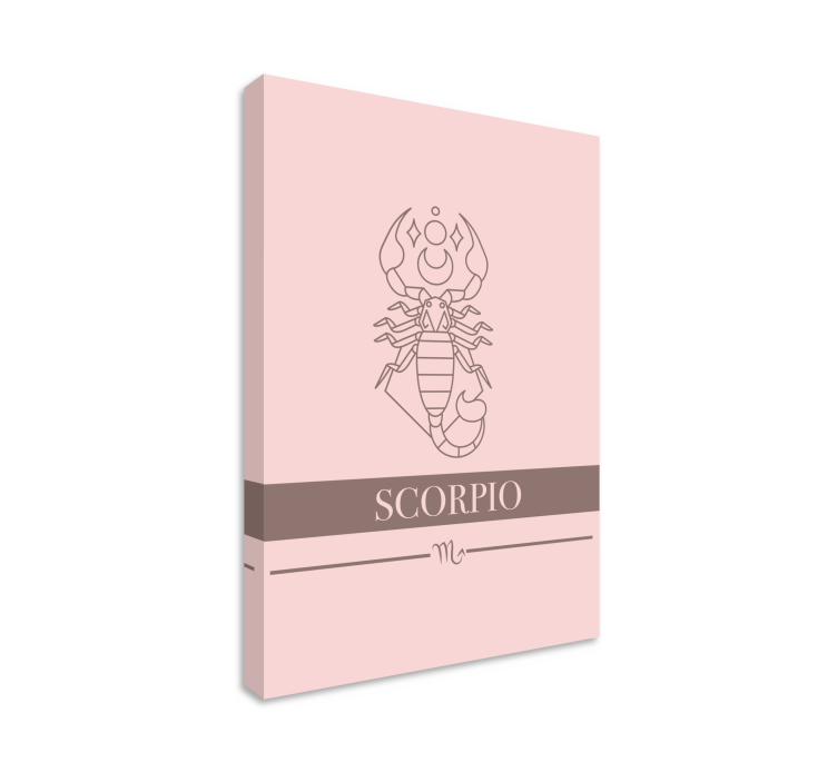 Scorpio pink stjernetegn soveværelse vægprint - TenStickers