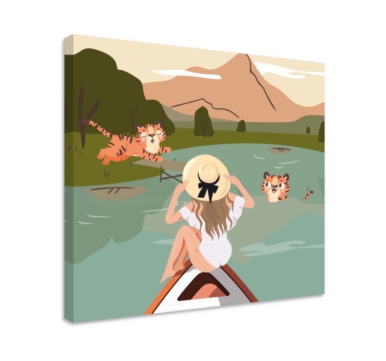 Dyre billeder på lærred tigrer blandt naturen - TenStickers