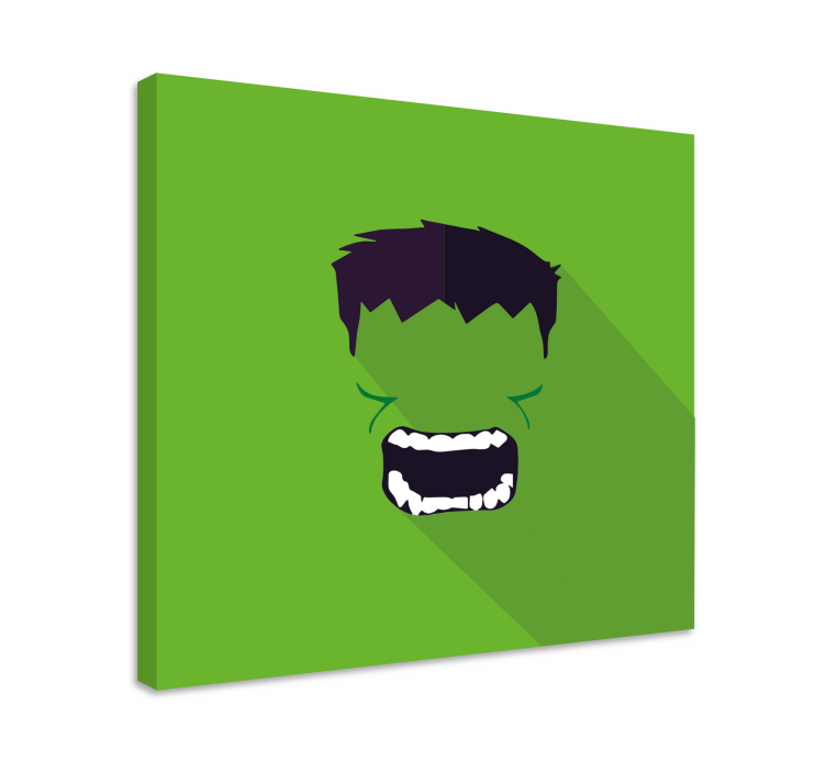 Grøn superhelt indrammet billede - TenStickers